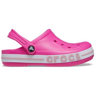 Sandália crocs bayaband clog t electric pink/petal pink