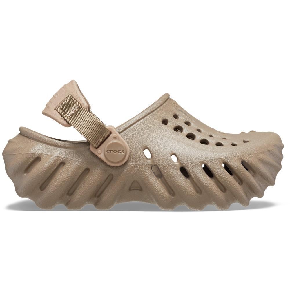 Sandália crocs echo clog t khaki - 1