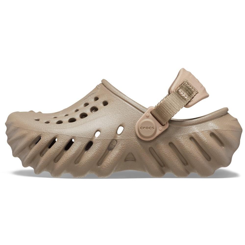 Sandália crocs echo clog t khaki - 2