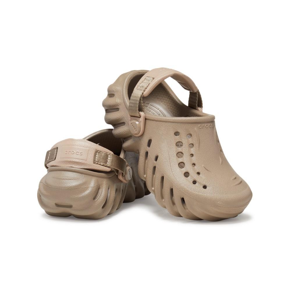 Sandália crocs echo clog t khaki - 4