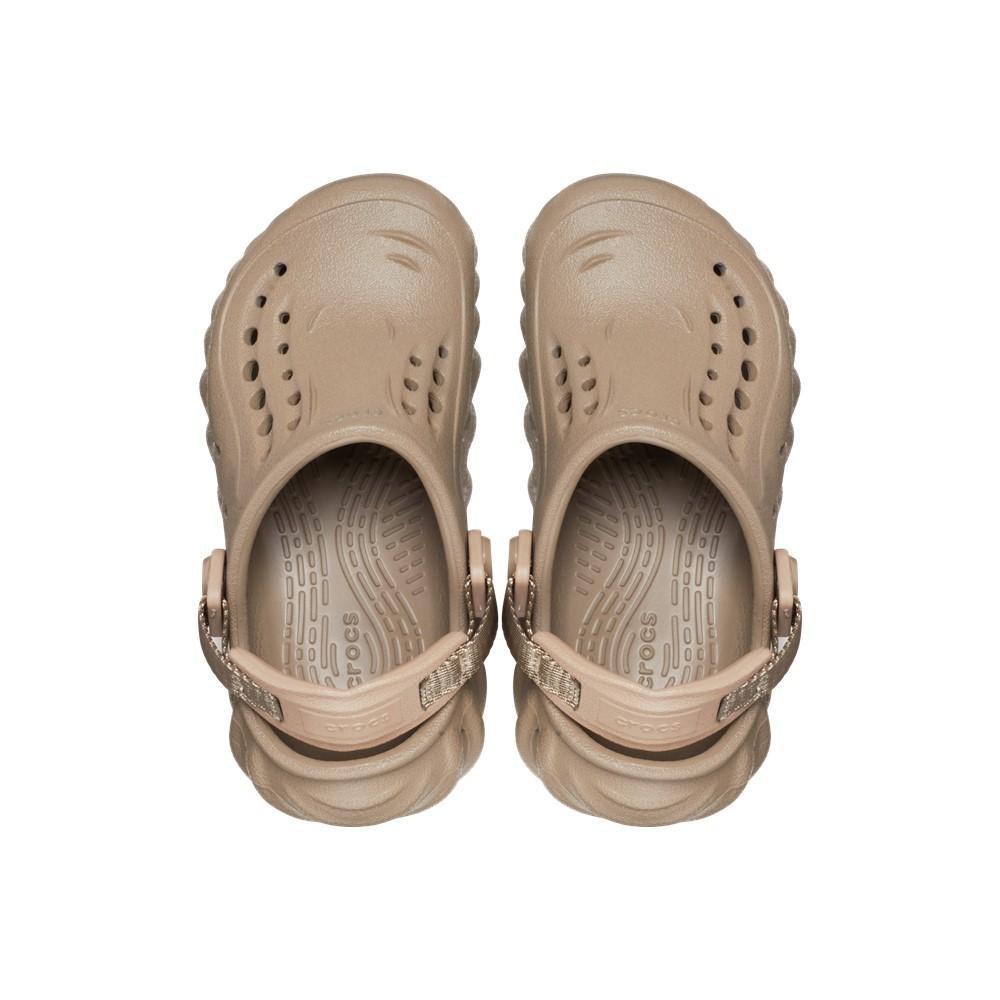 Sandália crocs echo clog t khaki - 6
