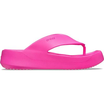 Chinelo crocs getaway plataform flip pink crush