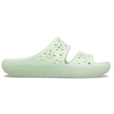 Sandália crocs classic floral cut out sandal jade tint