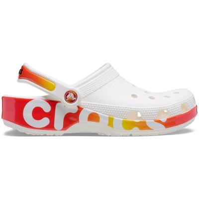 Sandália crocs classic reflector clog white
