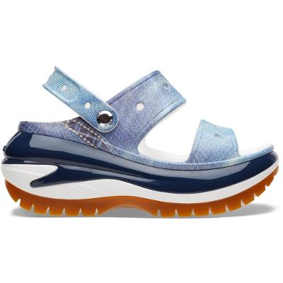 Sandália crocs classic mega crush demin  white/multi