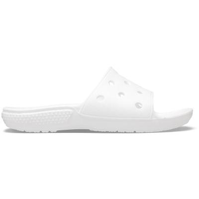 Sandália crocs classic slide juvenil white