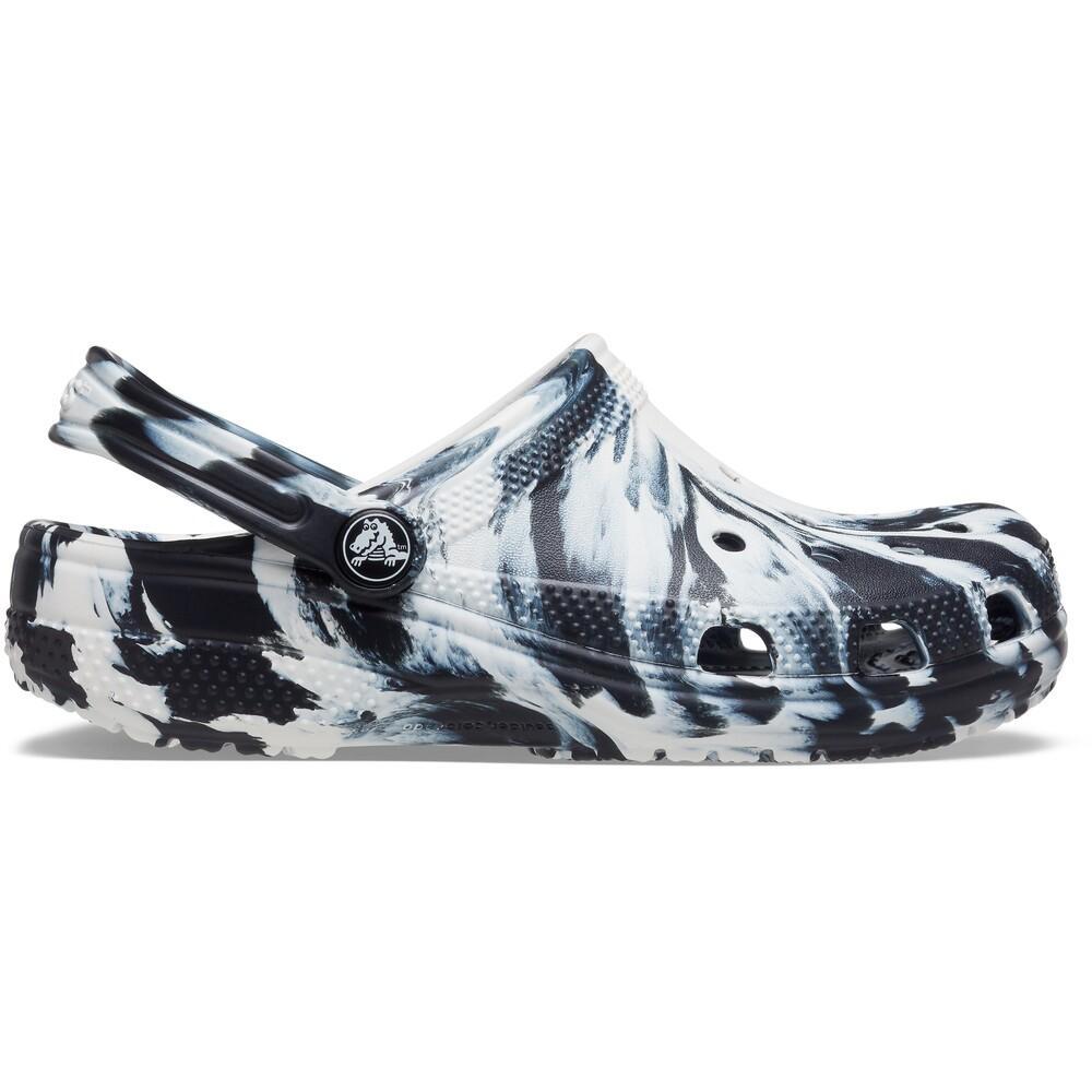 Sandália crocs classic marbled clog juvenil black/white - 1