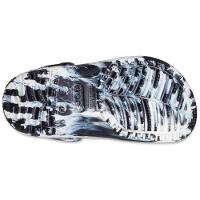 Sandália crocs classic marbled clog juvenil black/white - 6