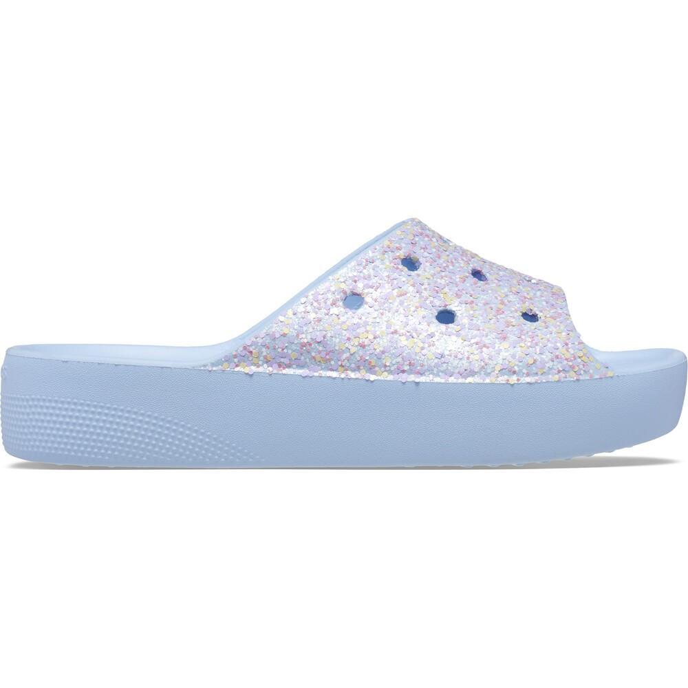 Chinelo classic plataform glitter slide blue calcite/multi - 1