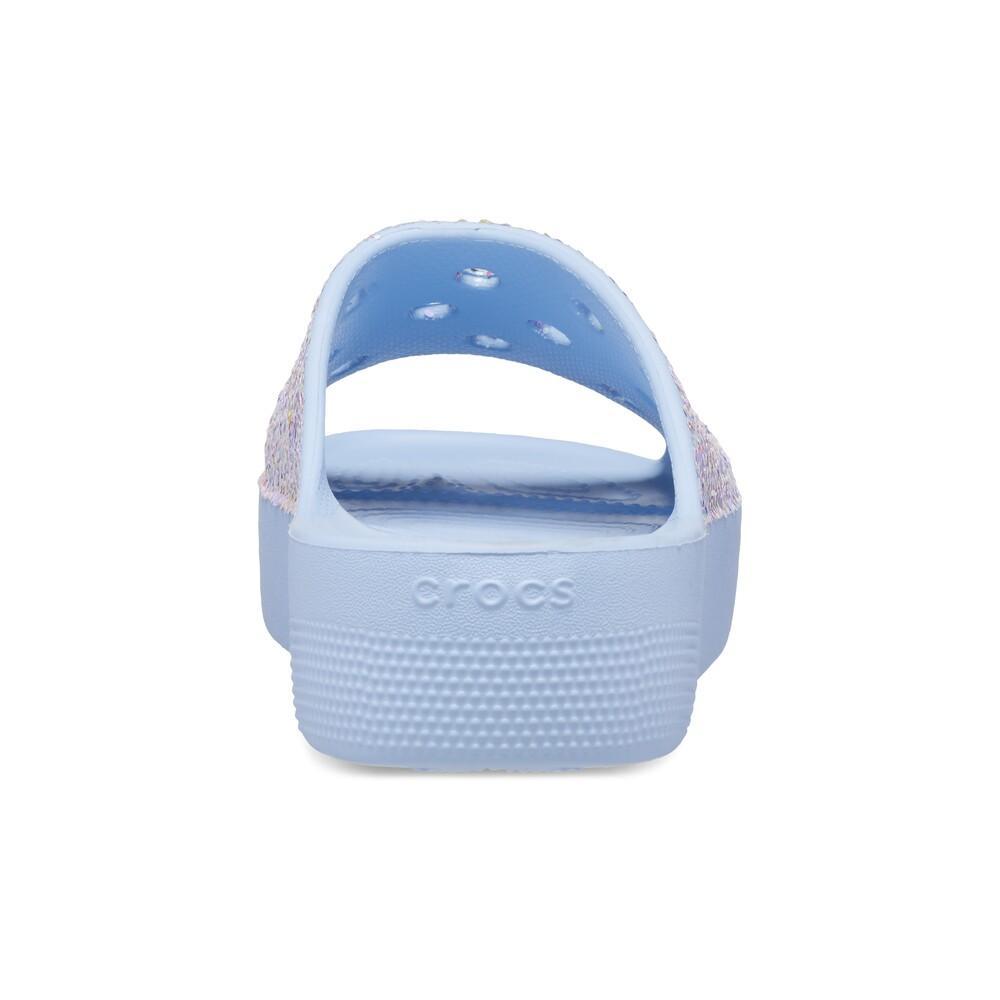 Chinelo classic plataform glitter slide blue calcite/multi - 4
