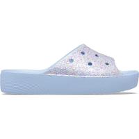 Chinelo classic plataform glitter slide blue calcite/multi - 3