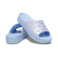 Chinelo classic plataform glitter slide blue calcite/multi - 6