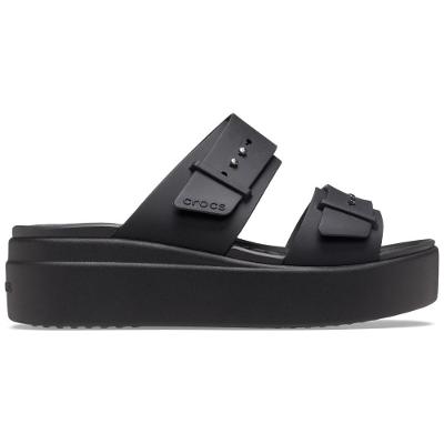Sandália crocs brooklyn sandal lowwdg black
