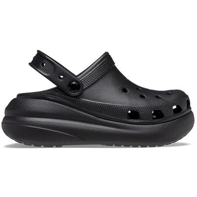Sandália crocs classic crush platform clog black