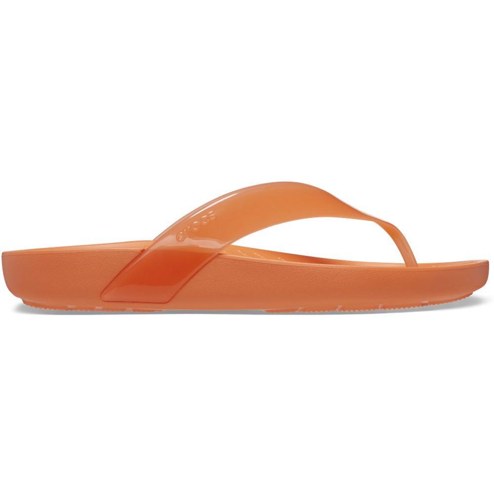 Chinelo crocs splash shine flip persimmon - 1
