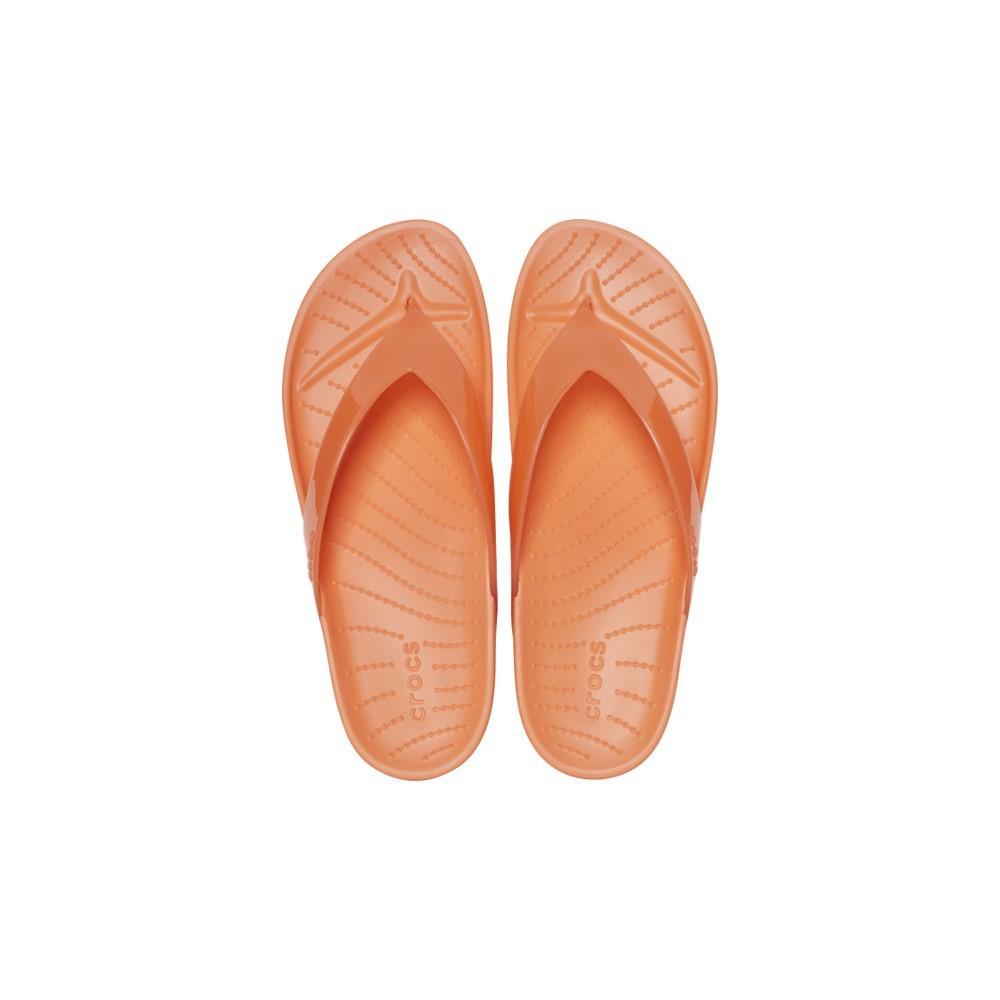 Chinelo crocs splash shine flip persimmon - 4