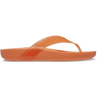 Chinelo crocs splash shine flip persimmon