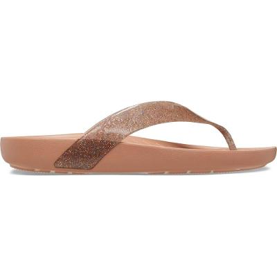 Chinelo crocs splash glitter flip cork