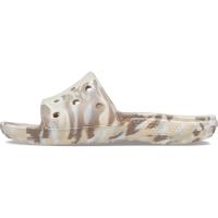 Chinelo crocs classic marbled slide bone/multi - 2