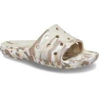 Chinelo crocs classic marbled slide bone/multi - 5