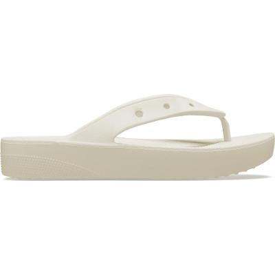 Chinelo crocs classic plataform flip bone