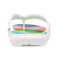 Chinelo crocs classic spary dye flip white/multi - 2