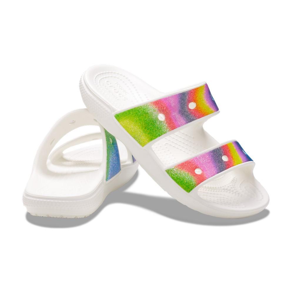 Classic crocs spray dye sandal white/multi - 4