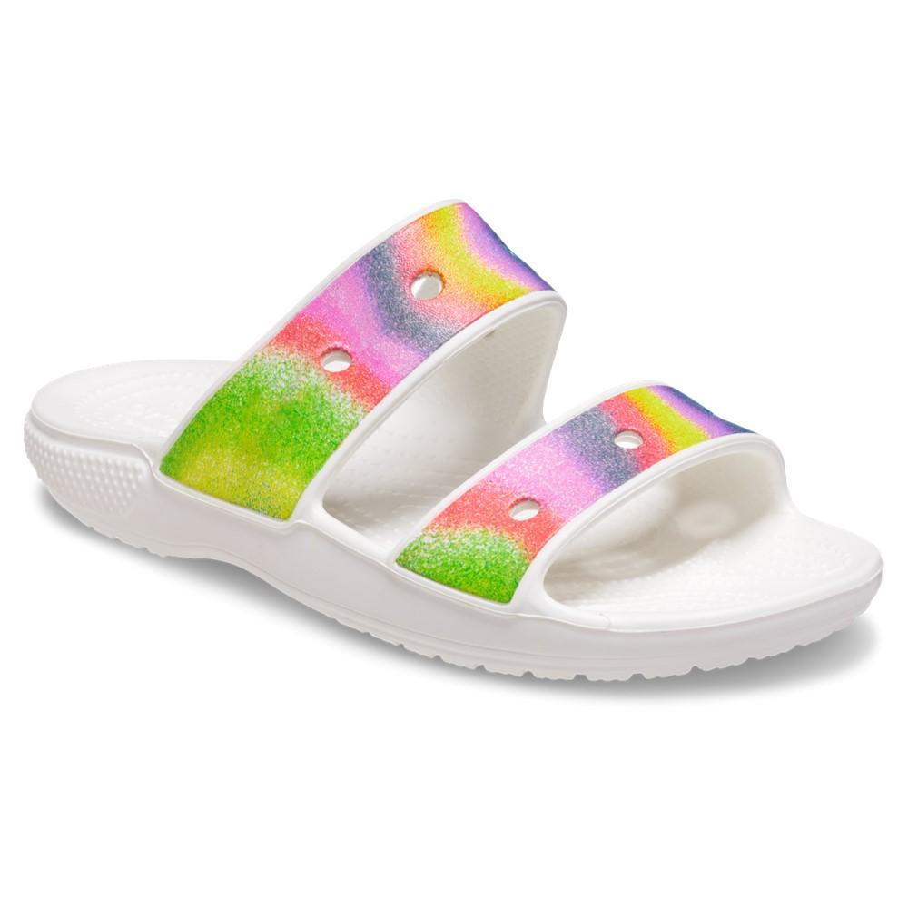 Classic crocs spray dye sandal white/multi - 5