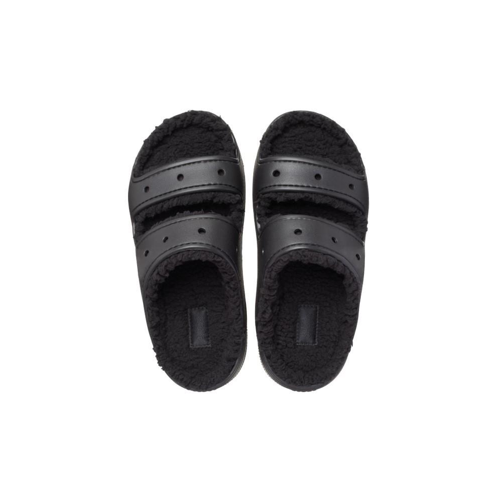 Sandália crocs classic cozzzy sandal clsc cozy sndl blk/blk - 3