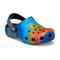 Sandália crocs classic spray dye clog kidst black/multi - 1