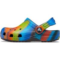 Sandália crocs classic spray dye clog kidst black/multi - 2