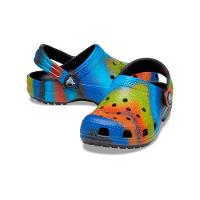 Sandália crocs classic spray dye clog kidst black/multi