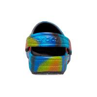 Sandália crocs classic spray dye clog kidst black/multi - 7