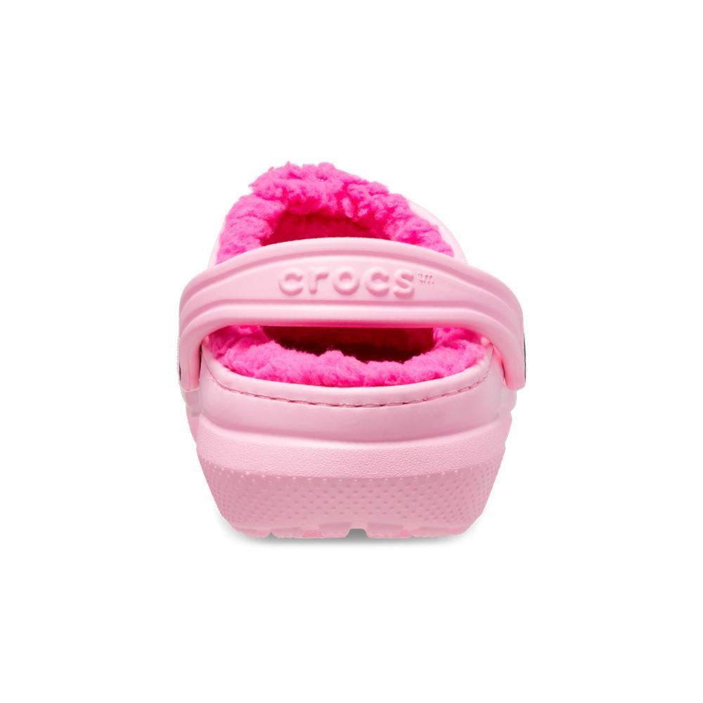 Sandália crocs classic lined clog infantil flamingo - 6