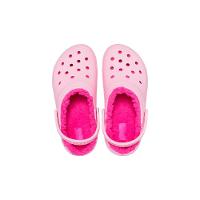 Sandália crocs classic lined clog infantil flamingo - 3