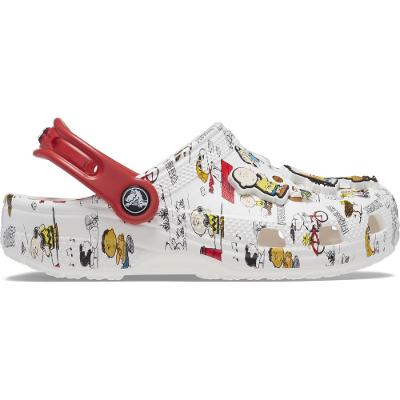 Sandália crocs classic snoopy peanuts k white/multi