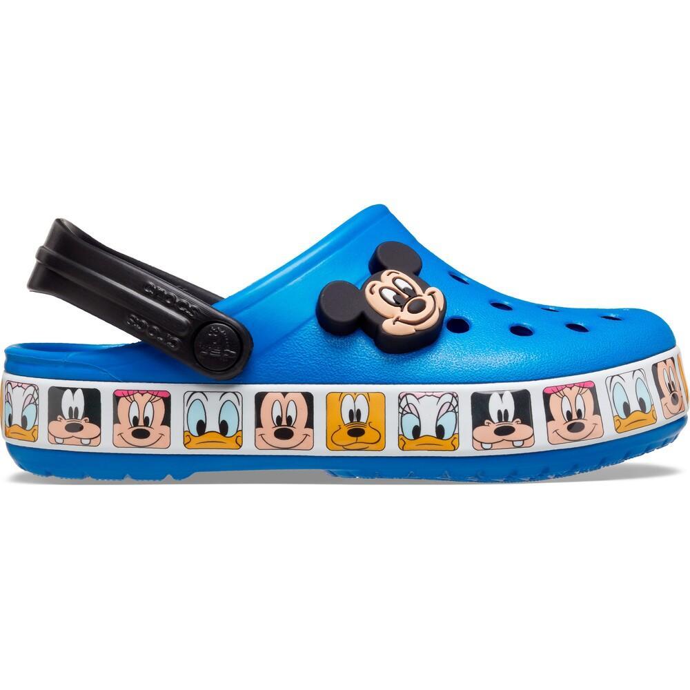 Sandália crocs fun lab mickey mouse band clog juvenil  bright cobalt - 1