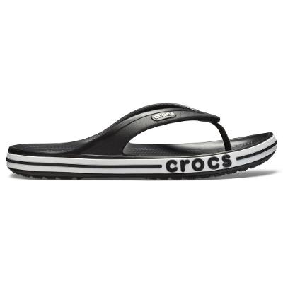 Chinelo crocs bayaband flip black/white
