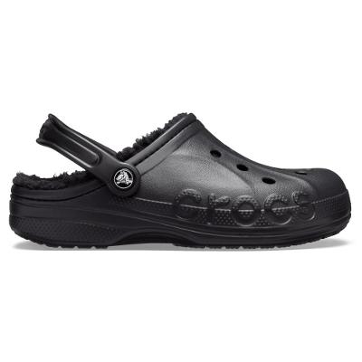 Sandália crocs baya lined clog black/black