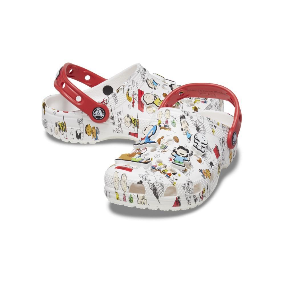 Sandália crocs classic peanuts clog t white/multi - 1