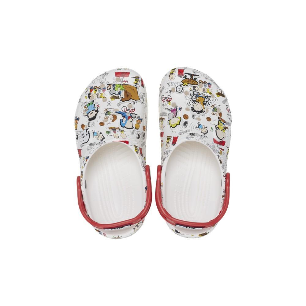Sandália crocs classic peanuts clog t white/multi - 3