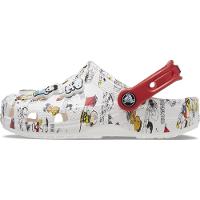 Sandália crocs classic peanuts clog t white/multi - 6