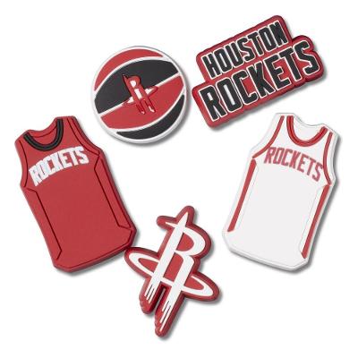 Jibbitz™ nba houston rockets pack com 5 unidades unico