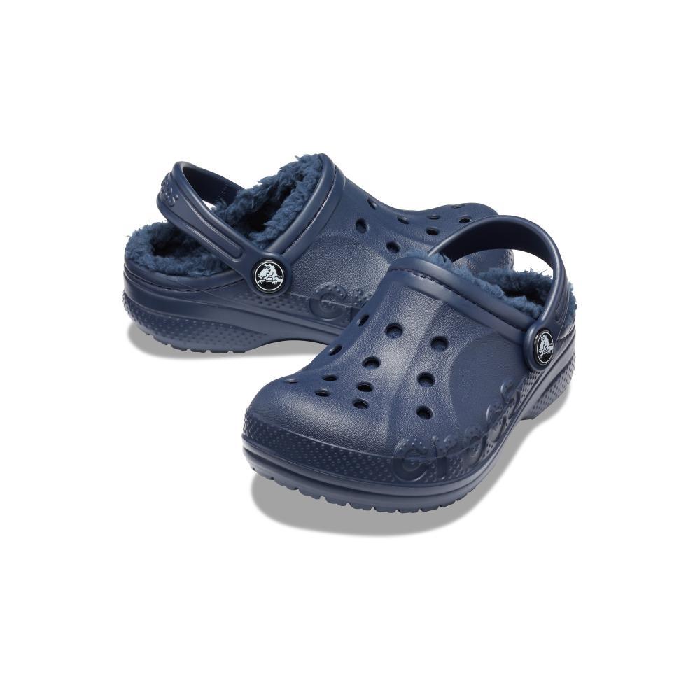 Sandália crocs baya lined clog t navy/navy - 4