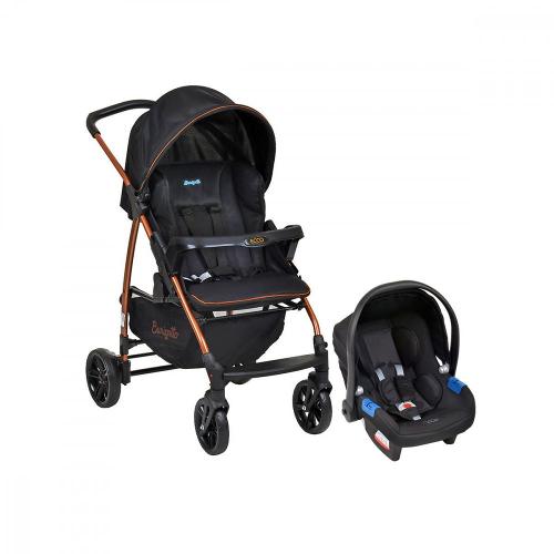 Carrinho de Bebê Travel System Ecco 4 Rodas 4 Posições Suporta Crianças de Até 15Kg Burigotto