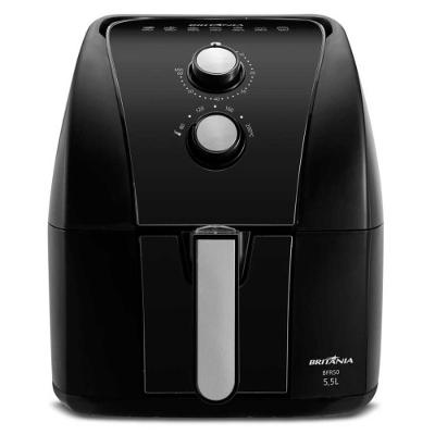 Fritadeira Elétrica Sem Óleo Air Fryer Britânia 5.5L 1500W BFR50 Redstone com Inox