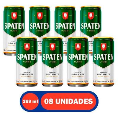 Cerveja Munich Helles Puro Malte Lata 269ml 8 Unidades Spaten