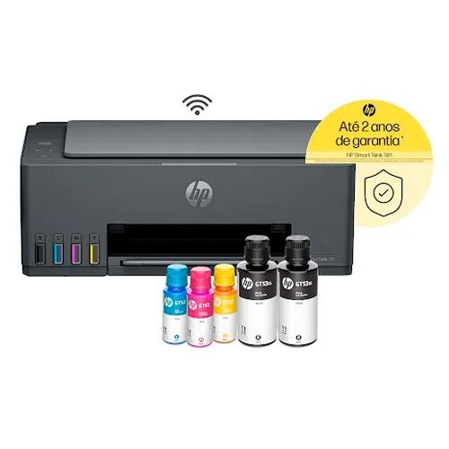 Impressora Multifuncional HP Smart Tank 581 Tanque de Tinta Wi-fi