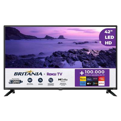 Smart TV 42 Polegadas Britânia BTV42G6FR2CP Full HD LED Roku TV