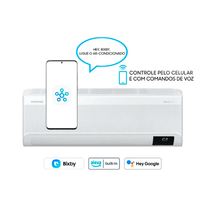 Ar Condicionado Split Hi Wall Inverter Samsung WindFree Connect 18.000 Btus Frio 220v